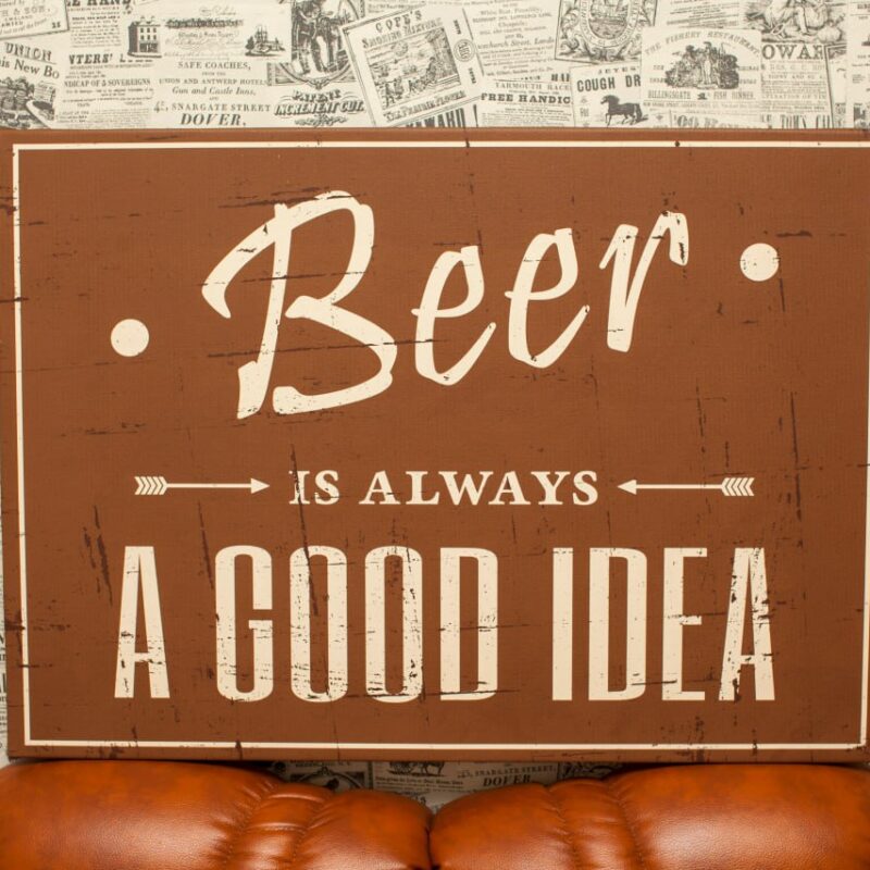 Lõuendile trükitud pilt "Õlu on alati hea mõte", 70x50 cm